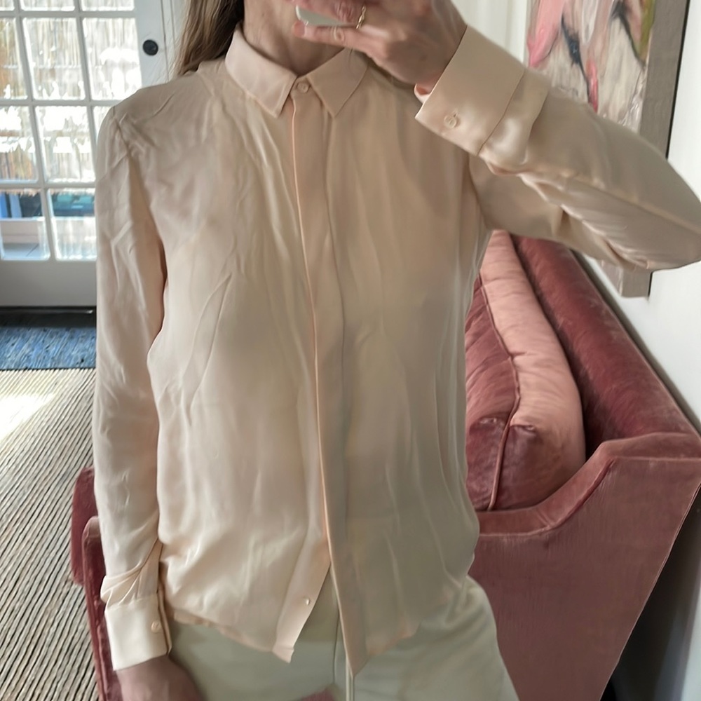 COPY - Theory Silk Button Up Top
